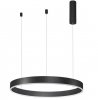 CZARNA LAMPA WISZĄCA RING LED NOWOCZESNA LAMPA DO SALONU CZARNY OKRĄG
